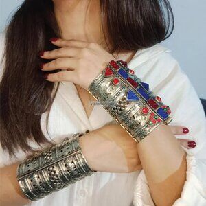 single  cuff  Afghan Vintage Handcuff, Cuff Bracelet, Boho Style, Boho Jewelry,